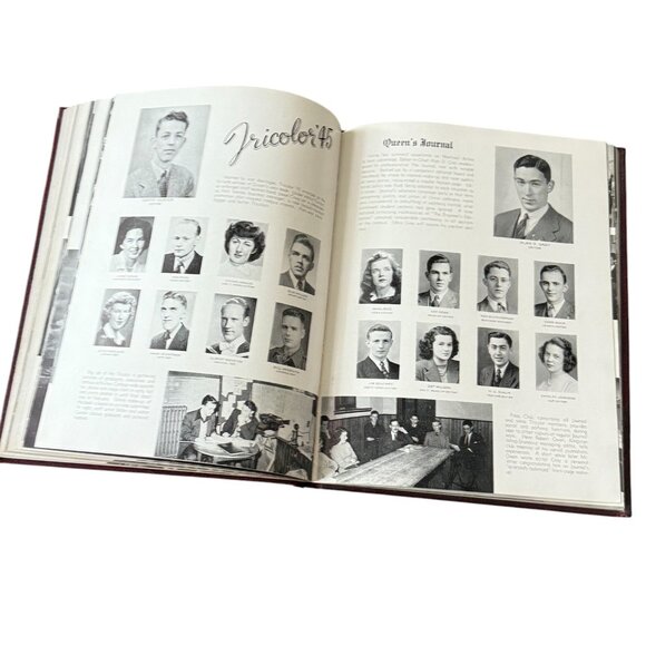 Queens University Tricolor Yearbook 1945 Book Annual Kingston Ontario Canada - Picture 7 of 14